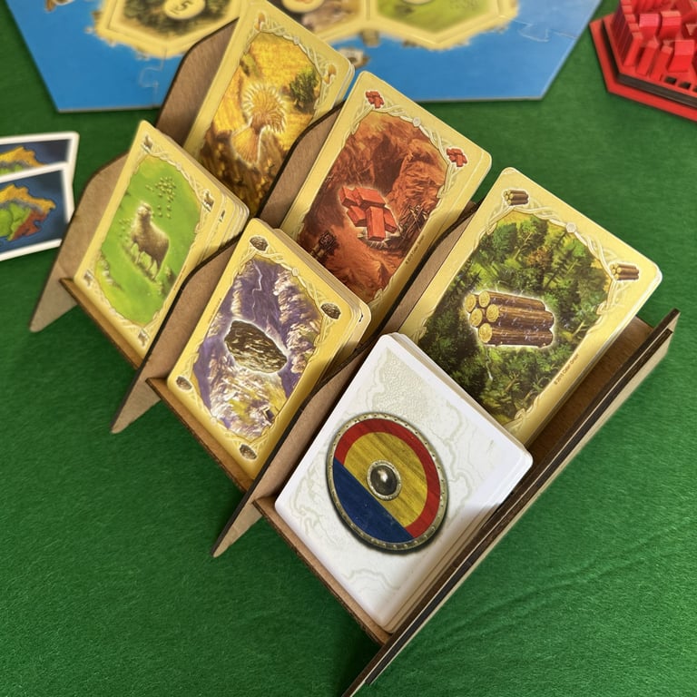 Catan Banker Card Holder – Personalised Wooden Organiser