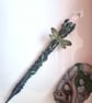 Crystal wand, mini witch natural stone wand, dragonfly gifts, Green fae crystal  - Image 3