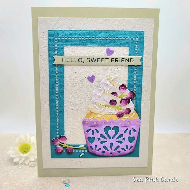 Friend Greeting Card - 3D blank card galentine birthday thinking of you