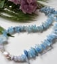 Artisan AA Brazilian Aquamarine, Opal & Baroque Pearl Necklace  - Image 1