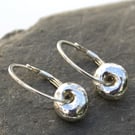 sterling silver nugget hoop earrings