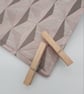 Peg bag pink lilac geometric clip on, free UK delivery.  - Image 4