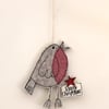 Merry Christmas Mr Robin - Hanging Decoration