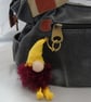 Lavender Gnome Keyring - Red Beard - Image 1