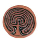 Ergonomic handheld finger labyrinth healing stone