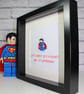 SUPERMAN - FRAMED LEGO FIGURE - AWESOME COMIC BOOK ART - Image 2