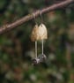 Brass Bell Earrings with Labradorite Dangles - Image 4