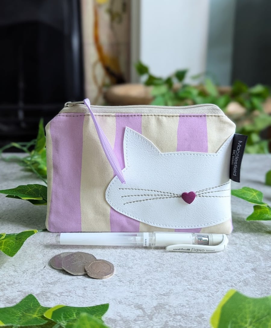 Candystripe Purse or Small Make Up Bag