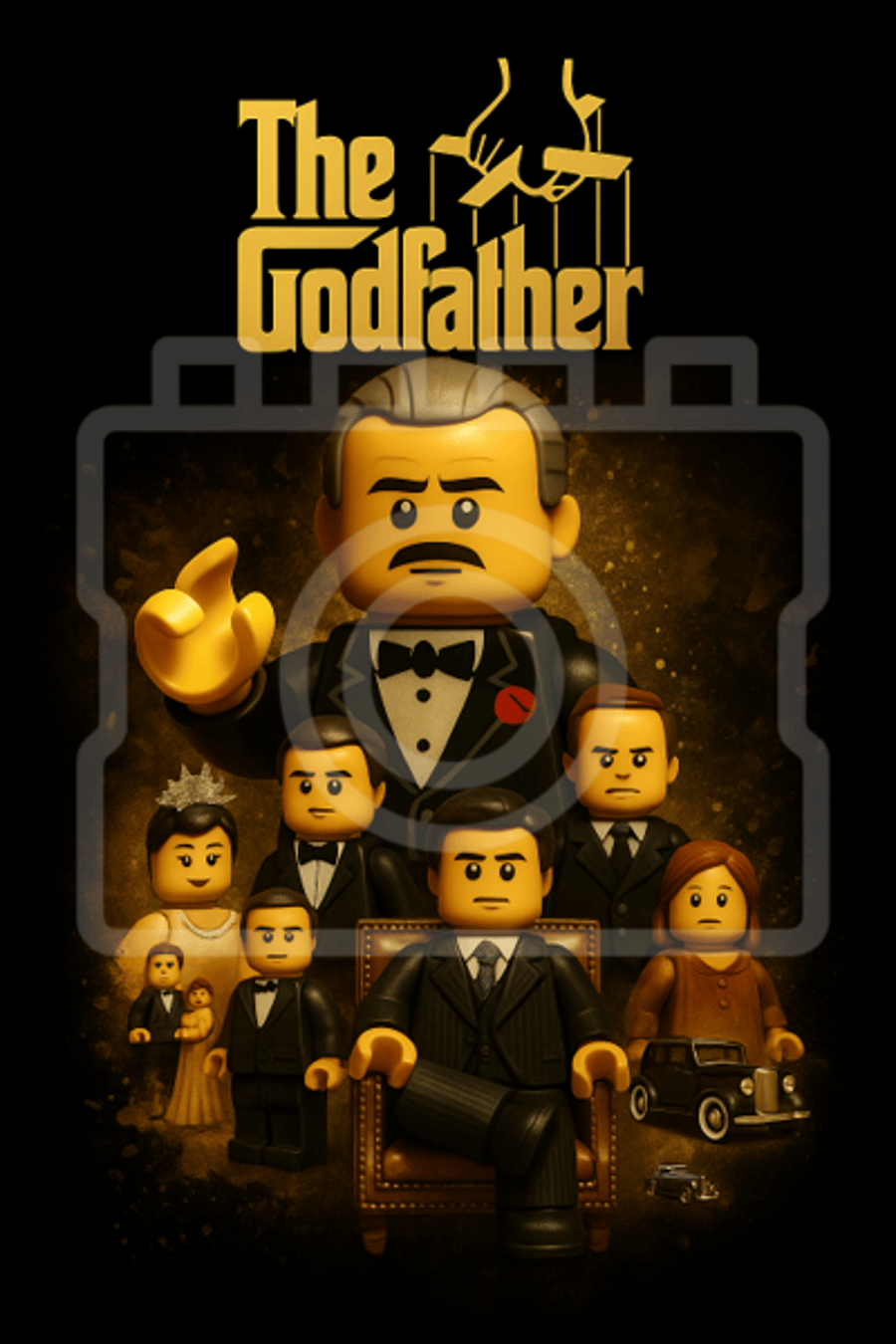 THE GODFATHER - LEGO-Inspired A4 Movie Poster Print - Ready to Frame