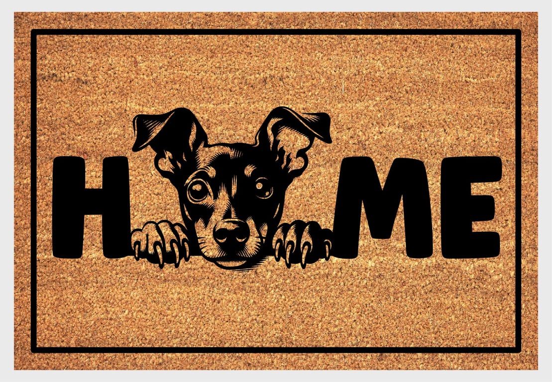 Manchester Terrier Door Mat No.1 - Manchester Terrier Welcome Mat - 3 Sizes