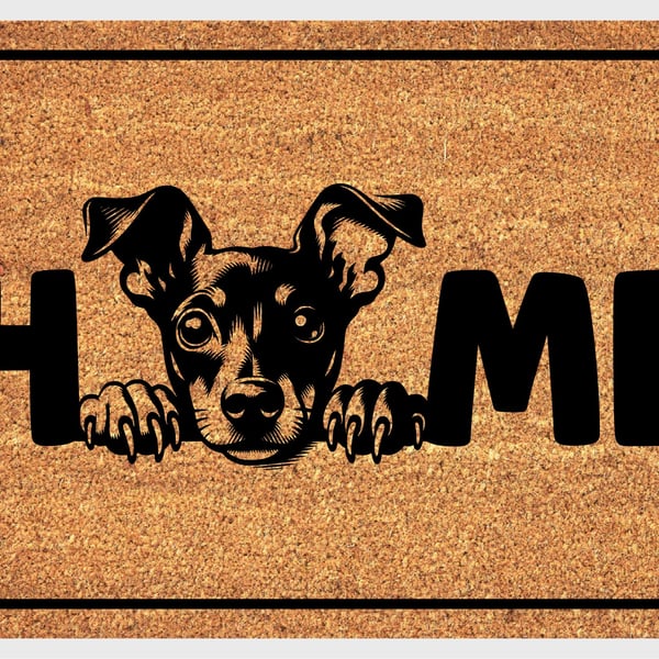 Manchester Terrier Door Mat No.1 - Manchester Terrier Welcome Mat - 3 Sizes