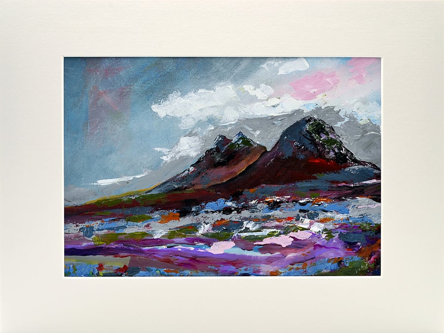 Original Painting of Scottish Mountains (16x12 inches)