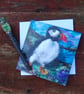 Puffin greetings card - from my own artwork