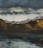 Distant Hills, Landscape With Lake and Mountains, Original Framed Art - Image 4