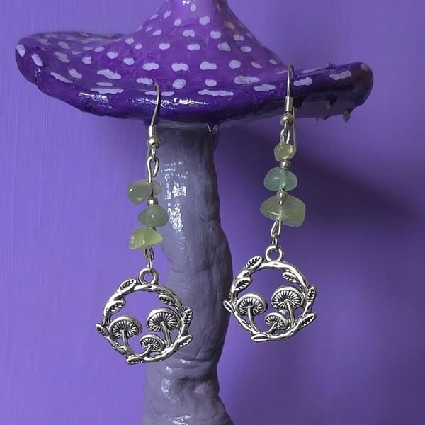 Mushroom earrings 