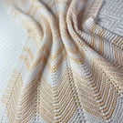 Neutral baby blanket. Hand knitted in 100%cotton