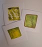 3 Cards 15x15 Blank. 'The Green Set'