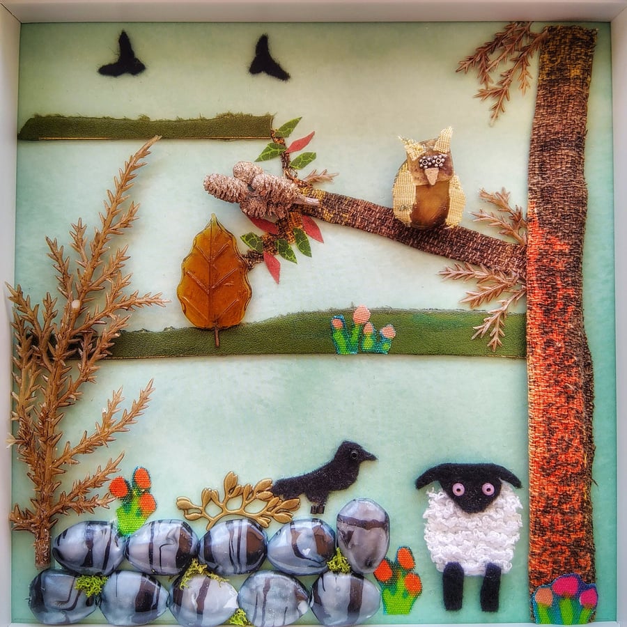 Countryside Companions Shadow Box Art