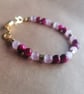 Bubble mix, garden rose magnetic claps bracelet. 