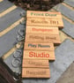 Engraved Oak Personalized Keyring - Hand Colored Custom Keychain