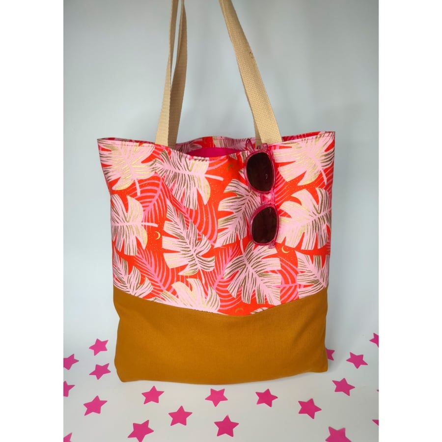 Tote bag, Tropical Leaf Large Tote Bag