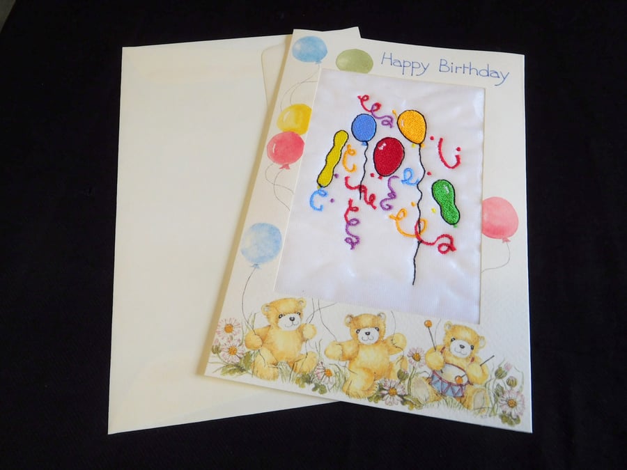 Happy Birthday - Balloons and Teddy Bears