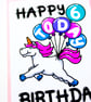 6th Birthday Card, Unicorn Birthday Card, Girls Sixth Birthday Card, Niece - Image 3