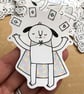 Magic Dog Vinyl Sticker - Image 1