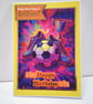 Boys Football Birthday Card - Colourful Football Birthday Card – Boys Kids Sport