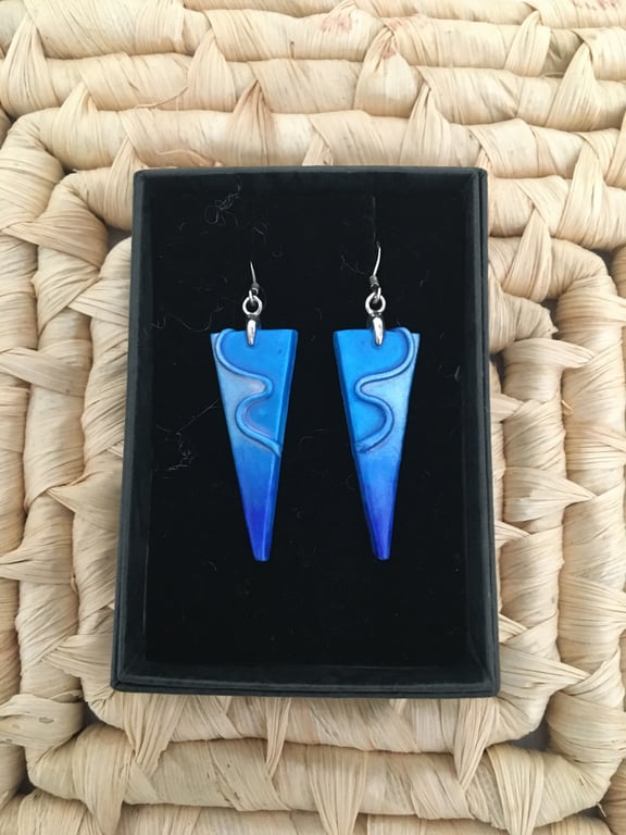 Earrings in Bold Blues