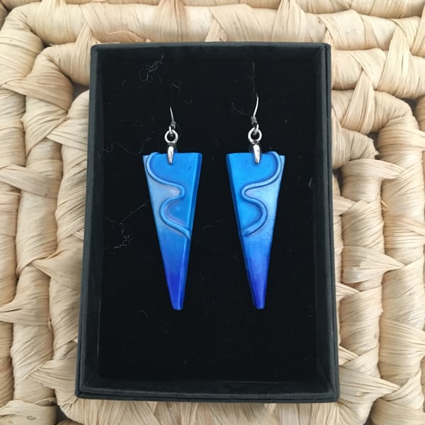 Earrings in Bold Blues