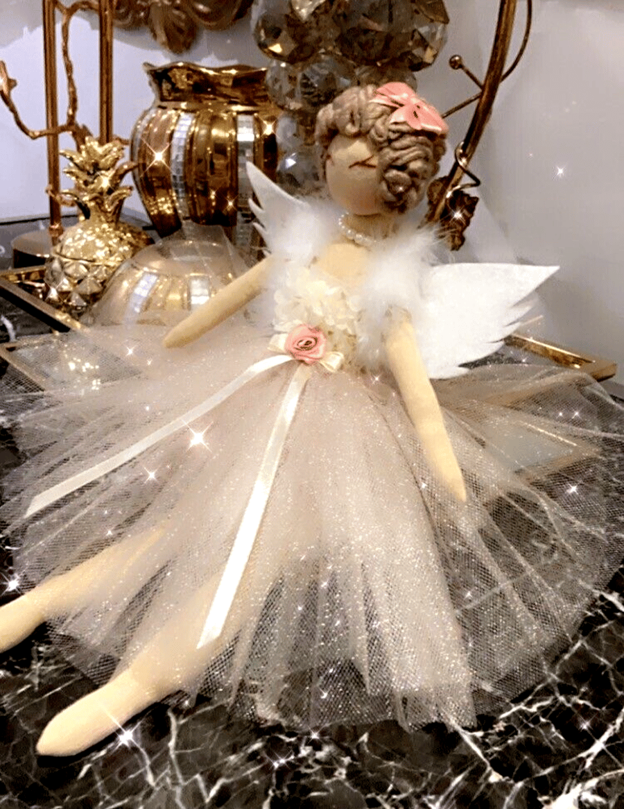 Christmas Fairy Angel Tree Topper Xmas Gift Handmade Angel Fairy Doll Decor