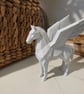 Pegasus Figurine Marble Effect Winged Horse Statue Fantasy Shelf Ornament 15cm