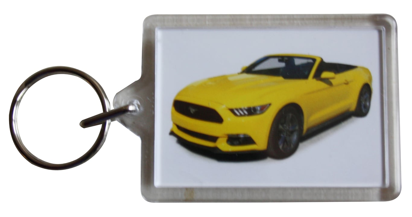 Ford Mustang 3.7L Convertible 2015 - Keyring with 50x35mm Insert