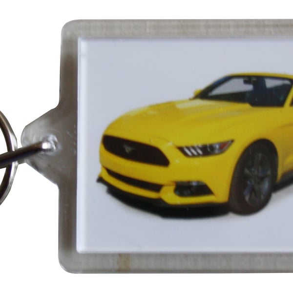 Ford Mustang 3.7L Convertible 2015 - Keyring with 50x35mm Insert