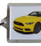 Ford Mustang 3.7L Convertible 2015 - Keyring with 50x35mm Insert