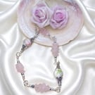 Porcelain & Rose Quartz Bracelet