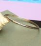 Sterling Silver Hand Crafted Bangle - Textured Finish - Extra Small Fit - Image 5