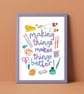 A4 Art Print 'Making Things' - Image 2