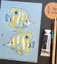 Copper-Banded Butterfly Fish - Original drawing , fish artwork - Image 6