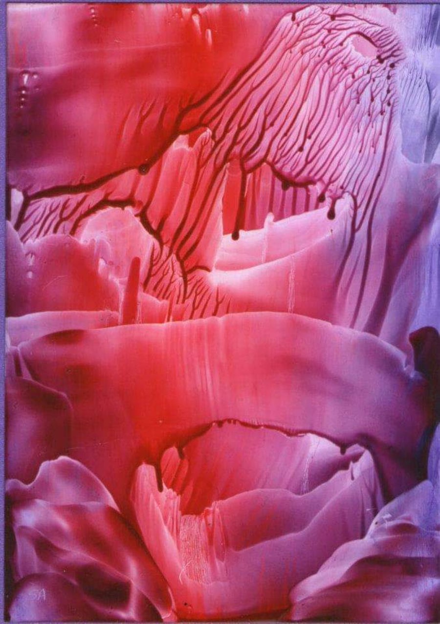 The bridge original encaustic art painting 