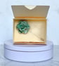 Flower Lapel Pin, Green Flower,  Wedding Buttonhole, Boutonniere  - Image 4