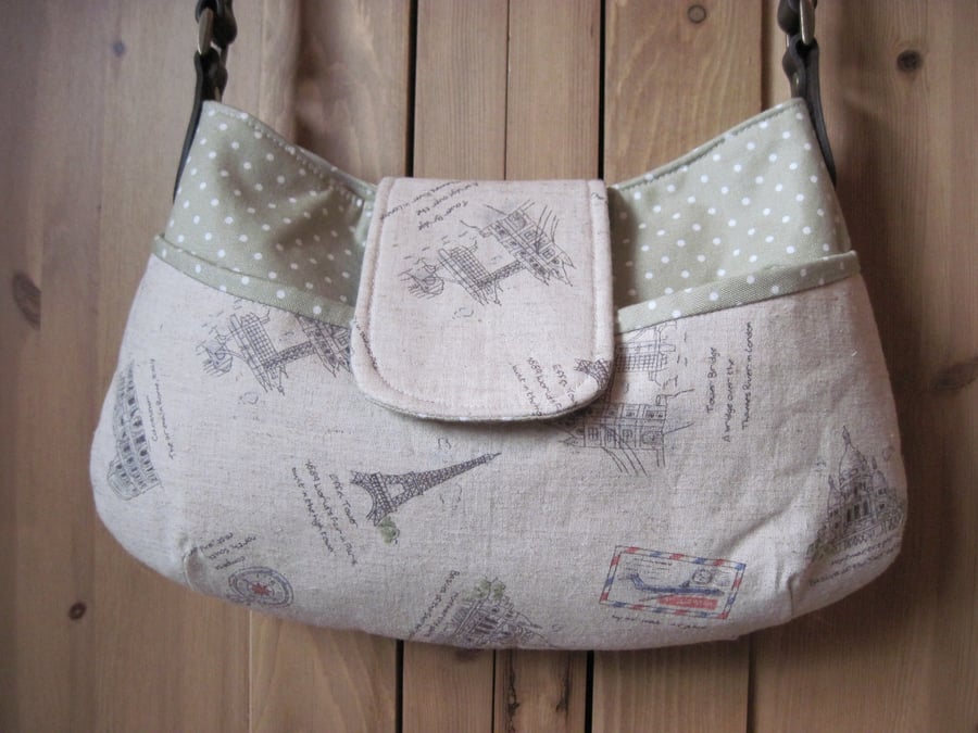 Ladies handbag with Leather strap