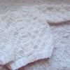 14" White Round Neck Lace Cardigan