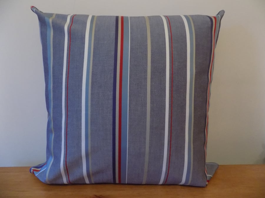 Blue Striped Cushion Cover