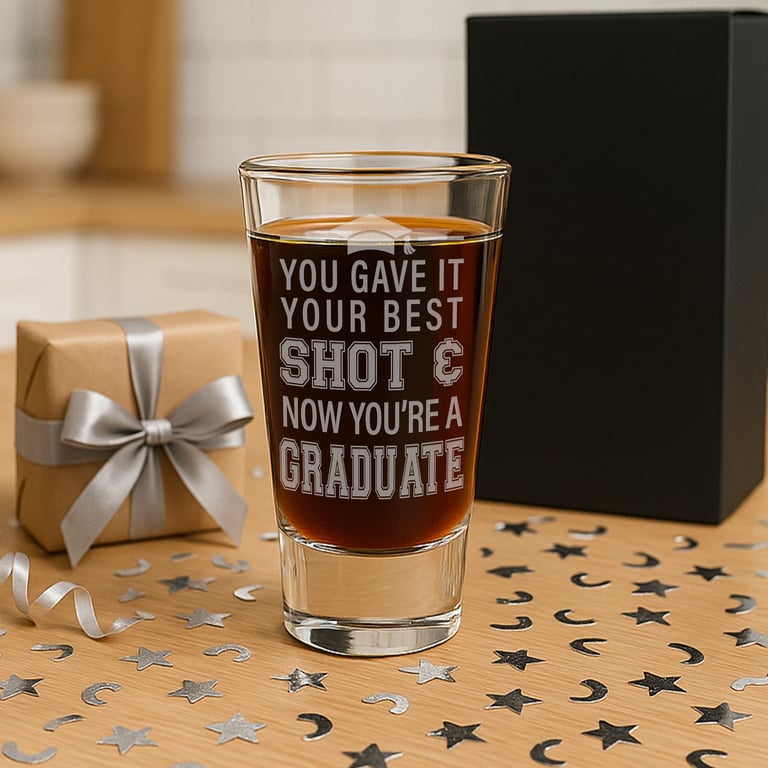 Funny Graduation Gift – “You Gave It Your Best Shot" Shot Glass