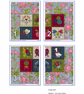 162A Cross Stitch Pattern Patchwork Quilt Americana Block Floral Bows Buttons - Image 4
