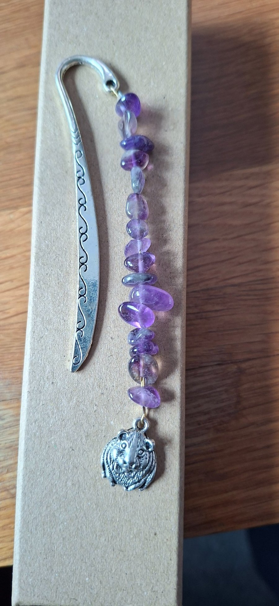 Gemstone hook bookmark 