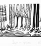 Feet in Shoes - lino print  - Image 5