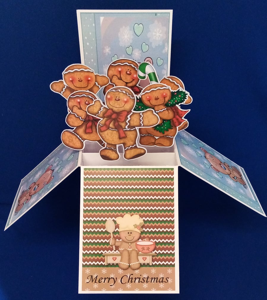 Child's Christmas Card with Gingerbread Men